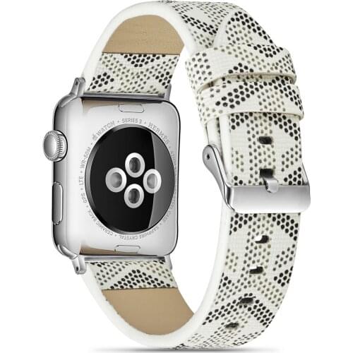 Watchband Leather Women Belt Metal Buckle Casual Watch Strap for Apple Watch Band 44/40mm 42/38mm Watch SE Series 6 Wristband