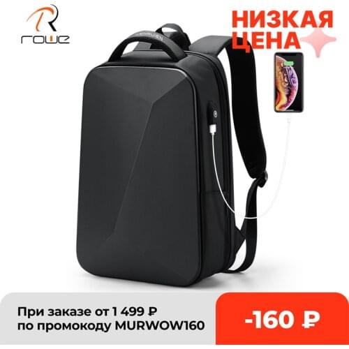 Rowe Laptop Backpack Business Men Backpack USB Charging Anti-theft Waterproof Black Ultralight Travel Backpacks Bag Hot Sale