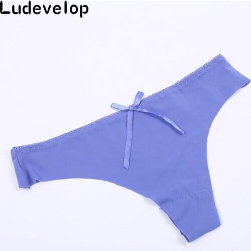 S-XL High Quality Women Sexy Underwear Bow Tangas G String Sexy Thongs Lace Panties Lady Briefs Low Waist