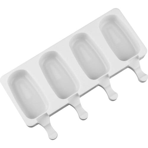 4 Cell Silicone Frozen Ice Cream Mold Juice Popsicle Maker Children Pop Mould Lolly Tray Silicone Molds Cake decorating Baking