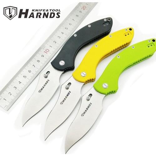 Harnds CK3502 Beak Folding Knife Sandvik 14C28N Blade G10 Handle Outdoor Camping Survival Tool Tactical EDC Pocket Knife