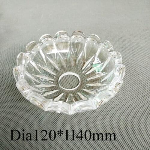 2Pcs Glass Crystal Bobeches Bowl 120x40mm, Lamp Elbow Support, Candle Holder, Wedding Decor, Chandelier Tray, Light Accessories