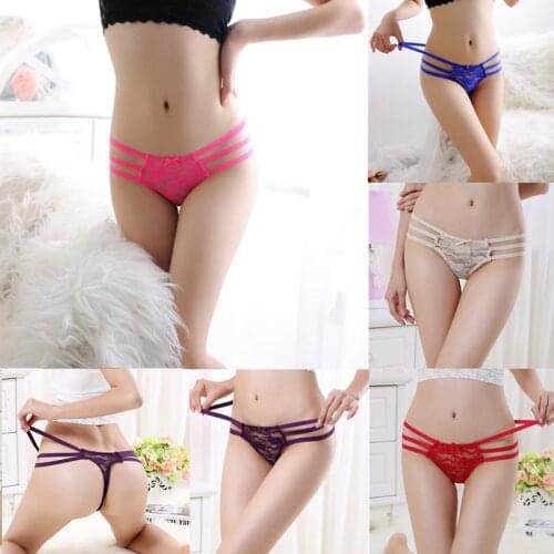 Sale 7 Colors Sexy Women Hot Lace Thong Spicy Underwear Lingerie Glamour G-string Panties Gift