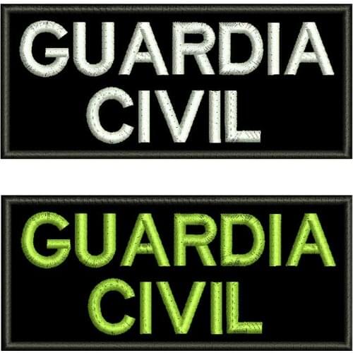 GUARDIA CIVIL iron on hook backing embroidered biker motorcycle patches for vest jeans uniform