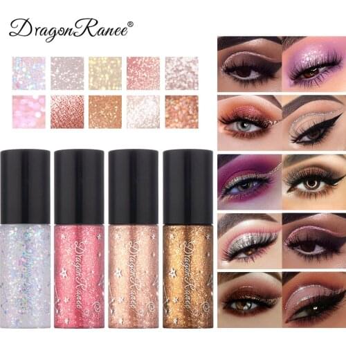 1PC Shiny Eye Liner Pen Waterproof Eyeshadow Glitter Liquid Highlight Shimmer Pigmented Eyeliner Diamond Eye Makeup Cosmetic