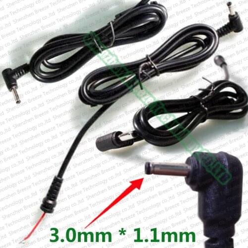 100pcs Factory direct supply A+ quality 3.0 * 1.1 mm DC Tip Plug Power Cord cable for Asus for Samsung Laptop AC Adapter Charger
