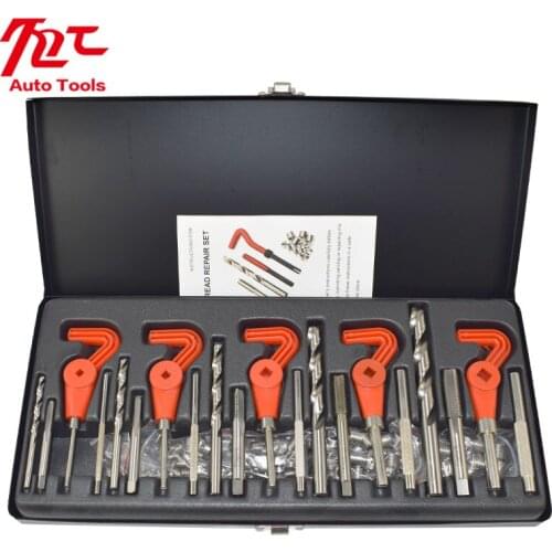 131Pcs Engine Block Restoring Damaged Thread Repair Tool Kit M5 M6 M8 M10 M12