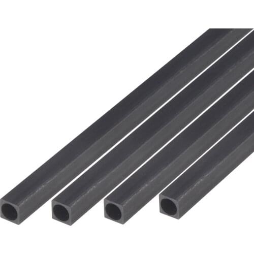 2PCS 10mm OD X8.5mm ID Length 500mm Carbon Fiber Square Tube