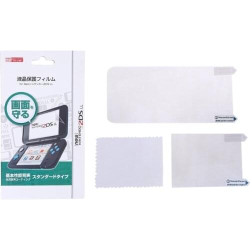 2in1 Top Bottom Ultra Clear Protective Film Surface Guard Cover for nintendo New 2DS XL 2DS LL LCD Screen Protector Skin