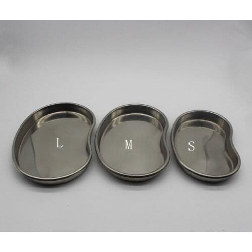 3pcs Dental Lab Dental Instrument Curved Tray Medical Surgical Stainless Kidney Bowl Dish