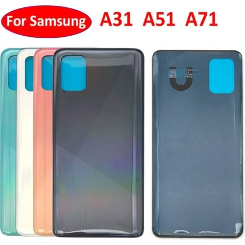 5 Pcs/Lot Back Glass Battery Cover Rear Door Housing Case For Samsung Galaxy A31 A51 A71 Back Battery Glass Cover Case