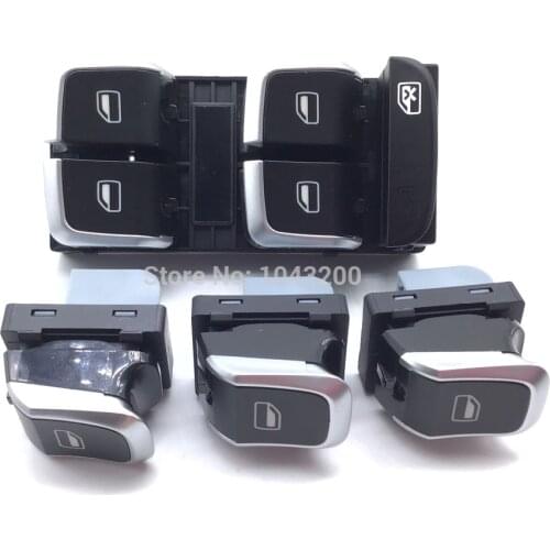 8KD959851A Chrome Window Main Control Passenger Side Switch Button For Audi A4 Q5 B8 OE# 8KD959855A / 8KD959851 / 8KD959855