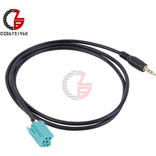 1M 3.5mm Jack Aux Input Adapter Terminal Audio Cable Connect for Renault Clio Megane 2005-2012 D# MO