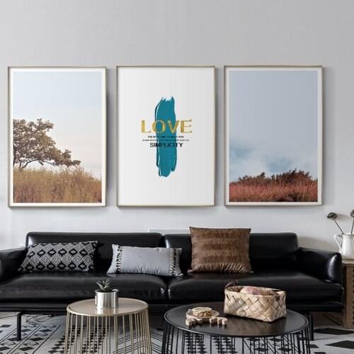 Australian Landscape Forest Sky Wall Decor Posters and Prints Tree Next The River Love Quotes Canvas Painting Wall Art for Room