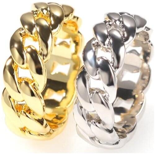 The Bling King Whole Copper Without Stones 7mm With Simple Style Ring Hiphop Jewelry Fashion Male New 2020