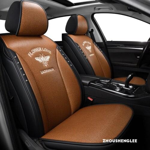 ZHOUSHENGLEE flax car seat covers For renault captur duster logan fluence 2013 kadjar megane laguna auto accessories seat covers