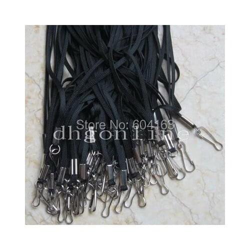 100 PCS Neck Lanyard ID Card Badge Holder Strap for Reel RETRACTABLE YOYO MMM Black