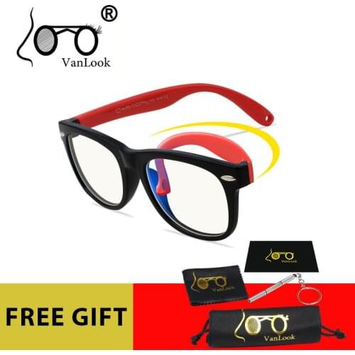 Vanlook Kids Screen Glasses Gaming Blue Light Blocking Protective Computer for Boys Girls Child Kacamata Anti Radiasi Silicone