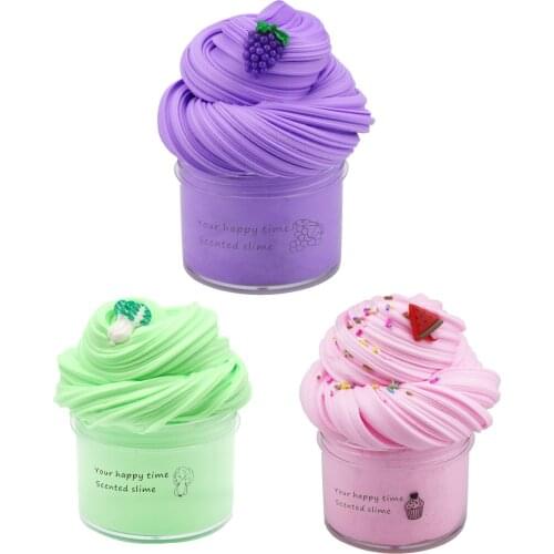 Diy Slime Supplies Fruit Kit Cloud Slime Aromatherapy Pressure Children Plasticine Cloud Slime Ball Clay Sand Kit For Kids