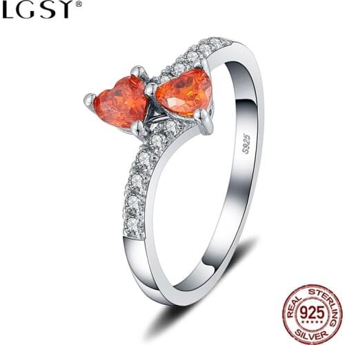 LGSY DR1082 925 Sterling Silver Simple Rings For women Jewelry Making Silverware Round Crystal Finger Ring Romantic Fine Jewelry