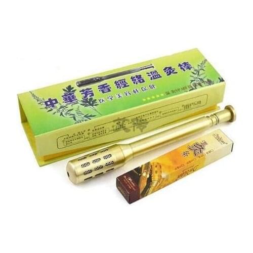 Small pure copper moxibustion stick thin face wrinkle spot to help sleep warm moxibustion rods face eye beauty massager