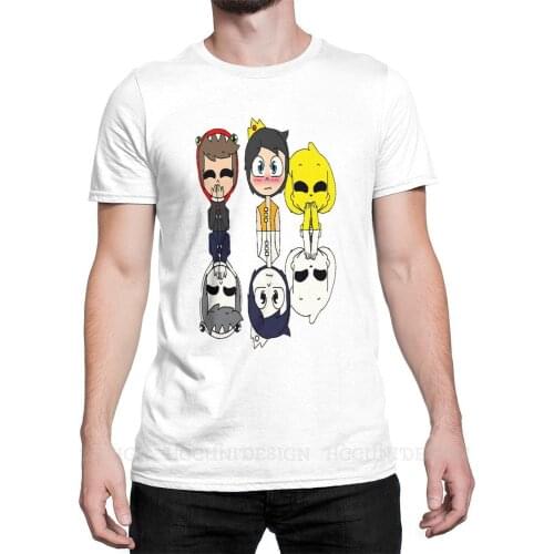 Men T Shirts Compadretes Mikecrack Minecra Games Funny Tee Shirt Trio De Los Compas Short Sleeve T-Shirt Pure Cotton Adult Loose