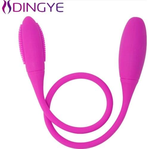 DINGYE 2015 New Style 7 Function Vibration G-Spot Vibrators Body Massager, Women Sex Toys Double Head Long Clitoris Stimulator