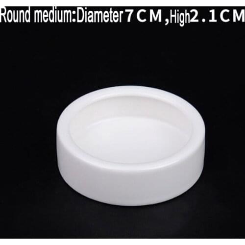Reptile lizard food bowl round ceramic bowl anti-escape food bowl cup turtle lizard worm live food container