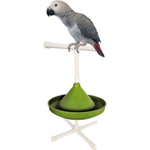 Parrot Stand Bird Toy Portable Perch and Training Feeder and Bathtub Tool Light Weight Bird Stand Safe Sturdy Tool Bird cage Toy