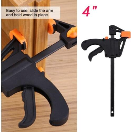 Spreader Work Bar Clamp F Clamp Gadget Tool DIY Hand Speed Squeeze Quick Ratchet Release Clip Kit 4 Inch Wood Working