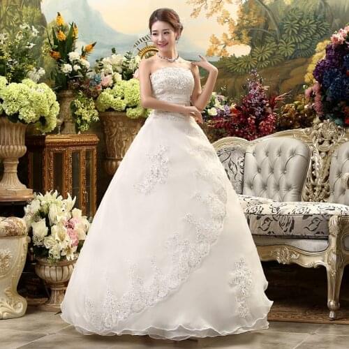 Luxury Wedding Dress Bride Ball Gowns Plus Embroidery Size Satin Wedding Dress Bridal Lace Up Dresses