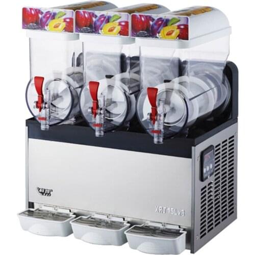 Snow melting machine Three tanks of commercial slush machine beverage ice machine and frozen Juice XRJ15X3 1pc