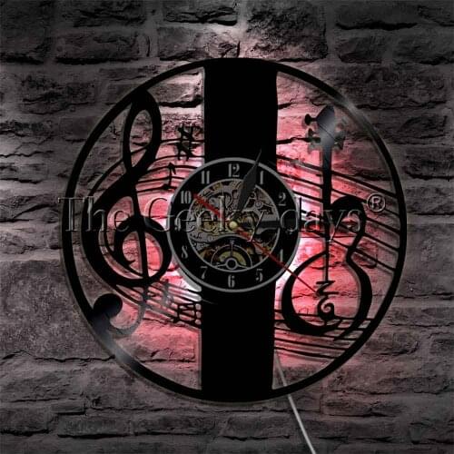 Treble Clef Notes LED Wall Light Multi Color Musical LED Sign with Remote Control Music Light Deco USB Wall Lamp