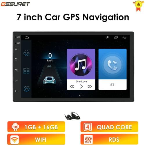 Android9.0 Universal 2din Car Radio Android GPS Bluetooth Autoradio Stereo Mirrorlink Multimedia MP3 Player Rear View Camera Map