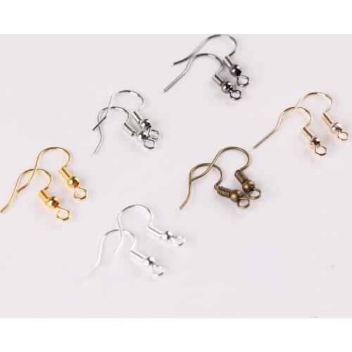 100pcs/lot 20x17mm DIY Earring Findings Earrings Clasps Hooks Fittings DIY Jewelry Making Accessories Iron Hook Earwire Jewelry