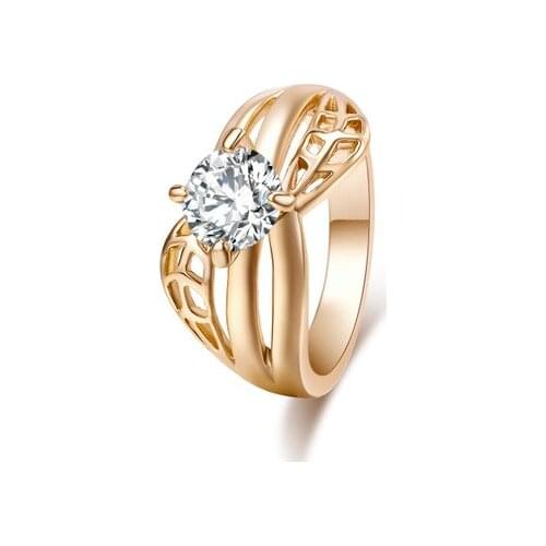 Kuniu wide finger ring for women zircon metal material metal alloy material birthday party occasion fashion jewelry