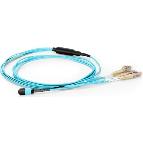 10m MTP Female to 4 LC UPC Duplex 8 Fibers OM3 50/125 Multimode cable