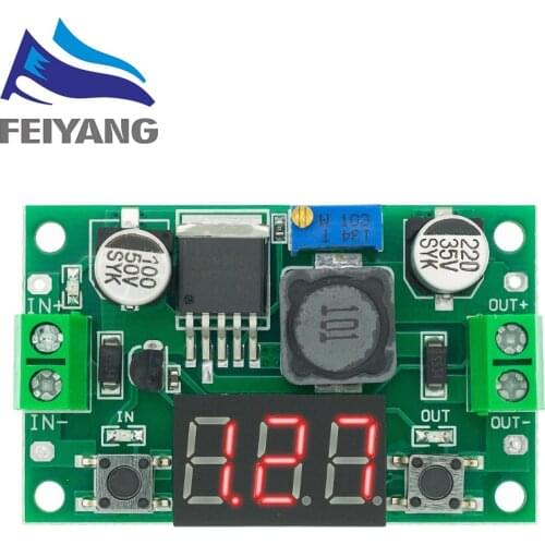 10pcs LM2596 DC 4.0~40 to 1.3-37V Adjustable Step-Down Power Module + LED Voltmeter DC/DC