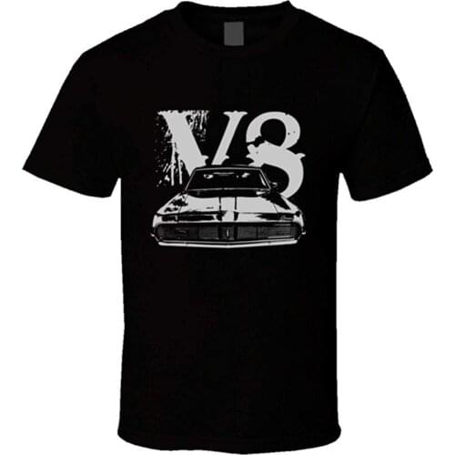 1969 Mercury Cougar Eliminator Faded Look Grill View White Graphic With V8 Dark T Shirt 2018 Newest MenS Funny Fashion Classic