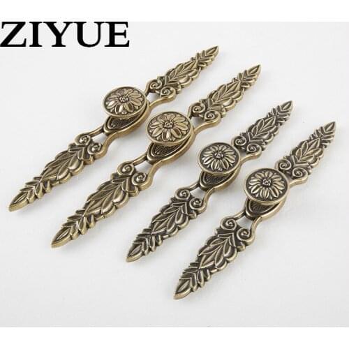 2PCS/LOT Free Shipping Drawer Handle Cabinet Door Small Antique European Zinc Alloy Bronze Color