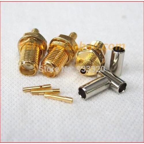 20pcs x SMA Female Plug Crimp Connector for RG174 RG178 RG316 cable