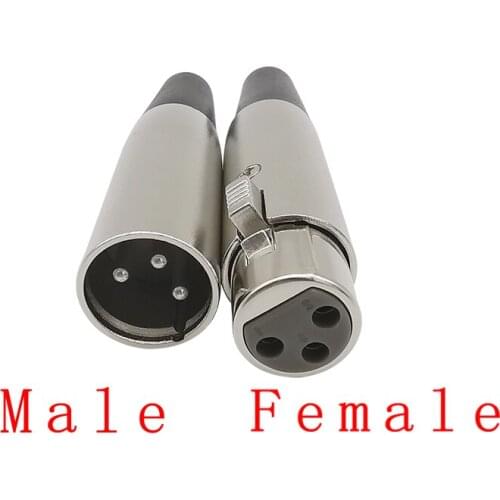 4Pcs XLR 3Pin Plug Male and Female Jack Solder Adapter Connector for Music Desk Speaker Audio Microphone Mic Cable Terminals
