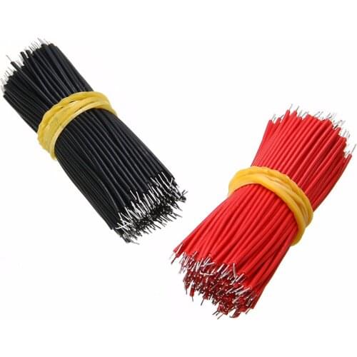 400pcs High Quality Tin-Plated Breadboard Jumper Cable Wire Black/Red 6cm Length Cable Wire Set For Arduino