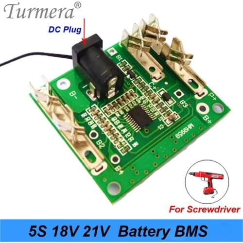 5S 18v 21v 20A 18650 Li-ion Lithium Battery BMS for Screwdriver Shura Charger Protection Board fit for 18v 21v electric drill A1