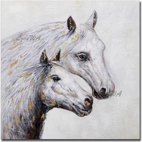 Abstract Horse Head Oil Painting Wall Picture Hand-painted Animal Art Painting Canvas Wall Art Home Decoration Piece For Bedroom