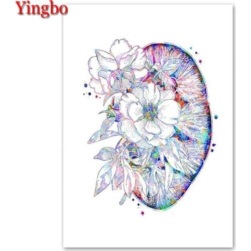 DIY Diamond Painting Abstract Anatomy Organs Human Body Flower 5D Full Drill Diamond Embroidery Rhinestone Home Decoration