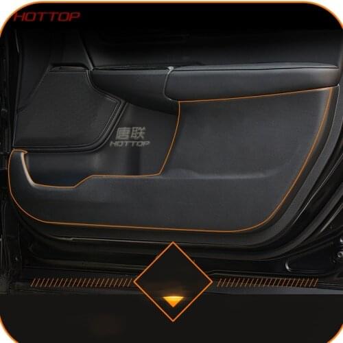 Car pads front rear door Anti-kick mat Car-styling Accessories For honda crv cr-v 2017 2018 5th leather car styling
