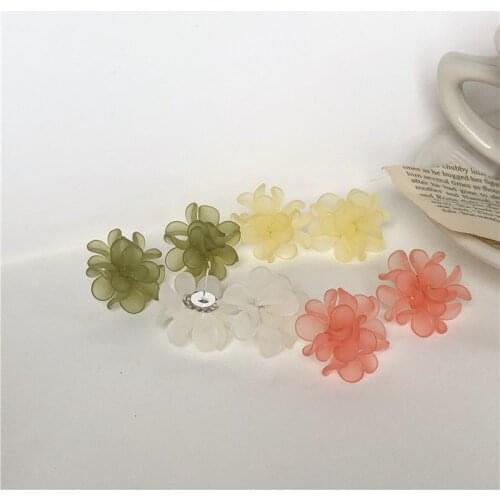 Chowlee Web Celebrity With S925 South Korea Hot Style Stereo Flower Bouquet Earstuds Super Fairy Fashion Holiday Jewelry