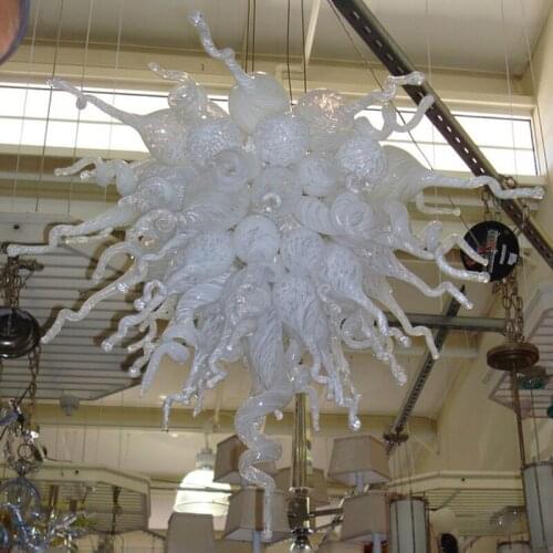 Home Decoration Hallway Hand Blown Glass Chandelier 60 by 70 CM Modern Lamp for Bedroom Living Dining Room Bar