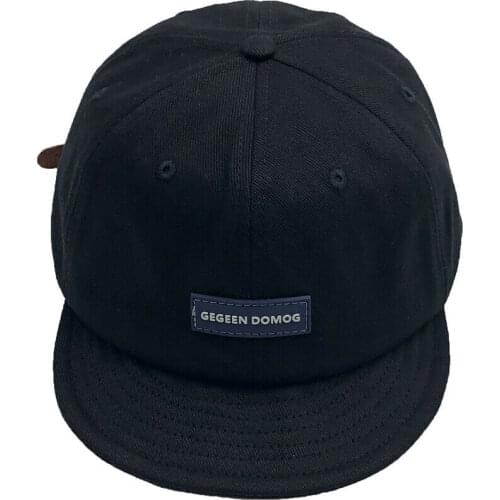 Retro Short Snapback Cricket Cap Mens Newsboy Cap Brand Rubber Logo Amekaji Baseball Caps Adjustable Size